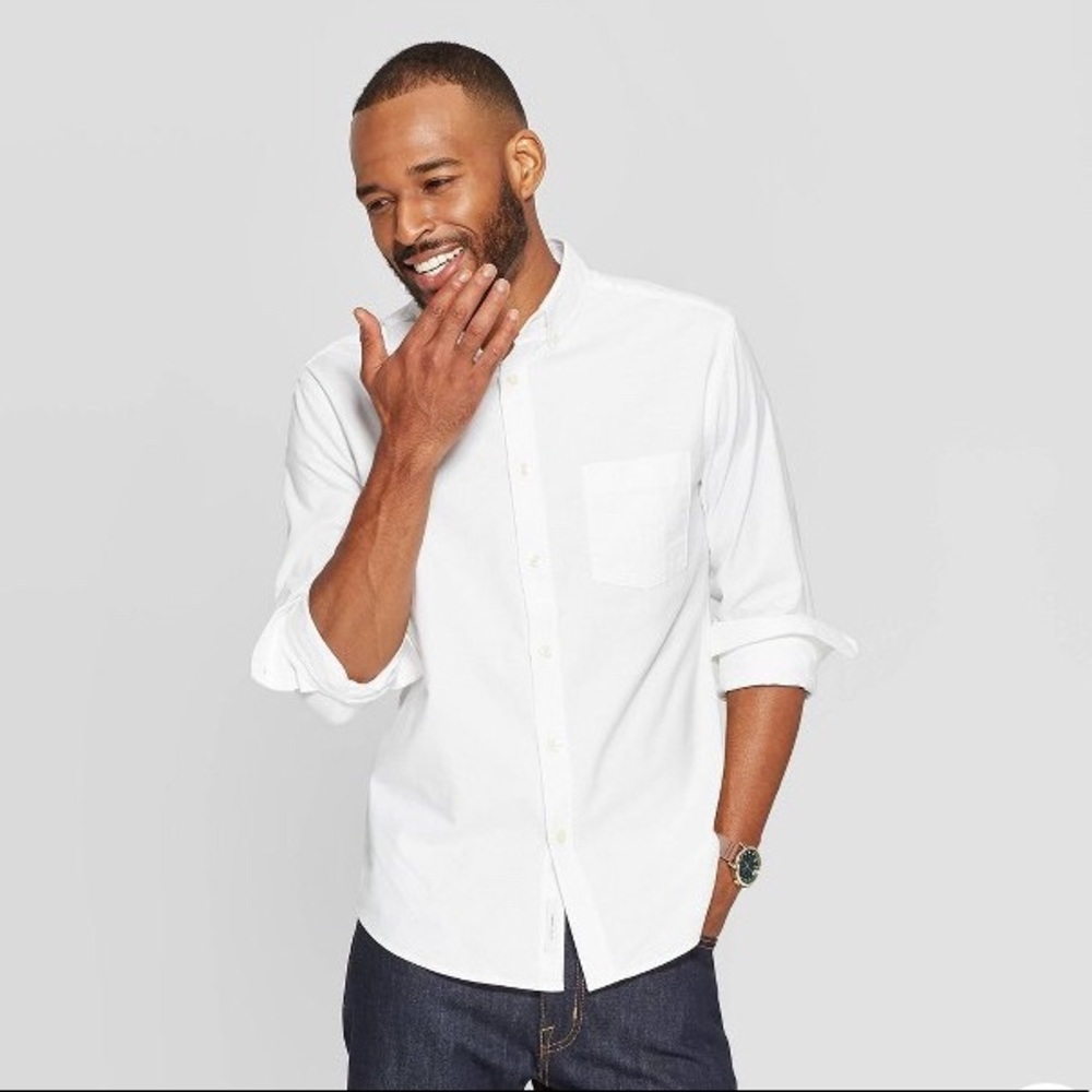 Men’s standard fit long sleeve Whittier oxford